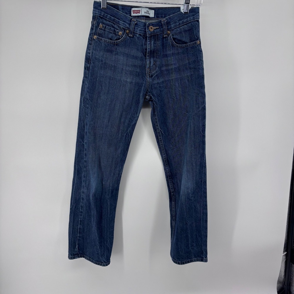 Levi's 514 Straight Fit Boys Jeans - Dark‎ Wash Denim